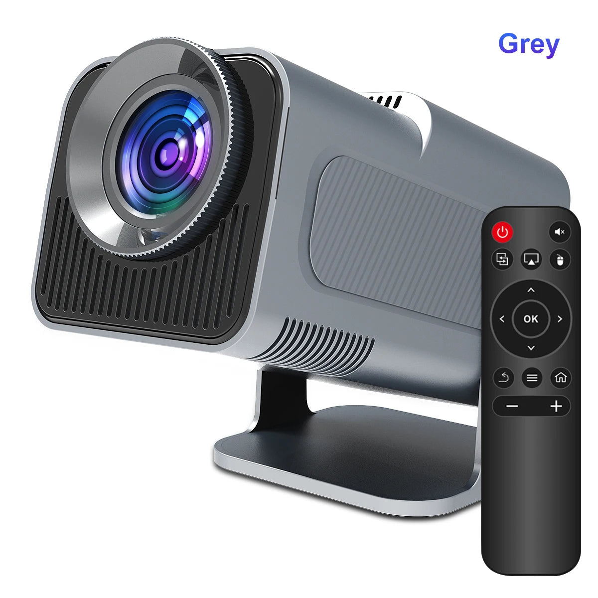 4K Portable Projector with Native 1080P Resolution, 390 ANSI Lumens, Dual WiFi 6, Bluetooth 5.0, Upgraded HY300 Model, Android 11