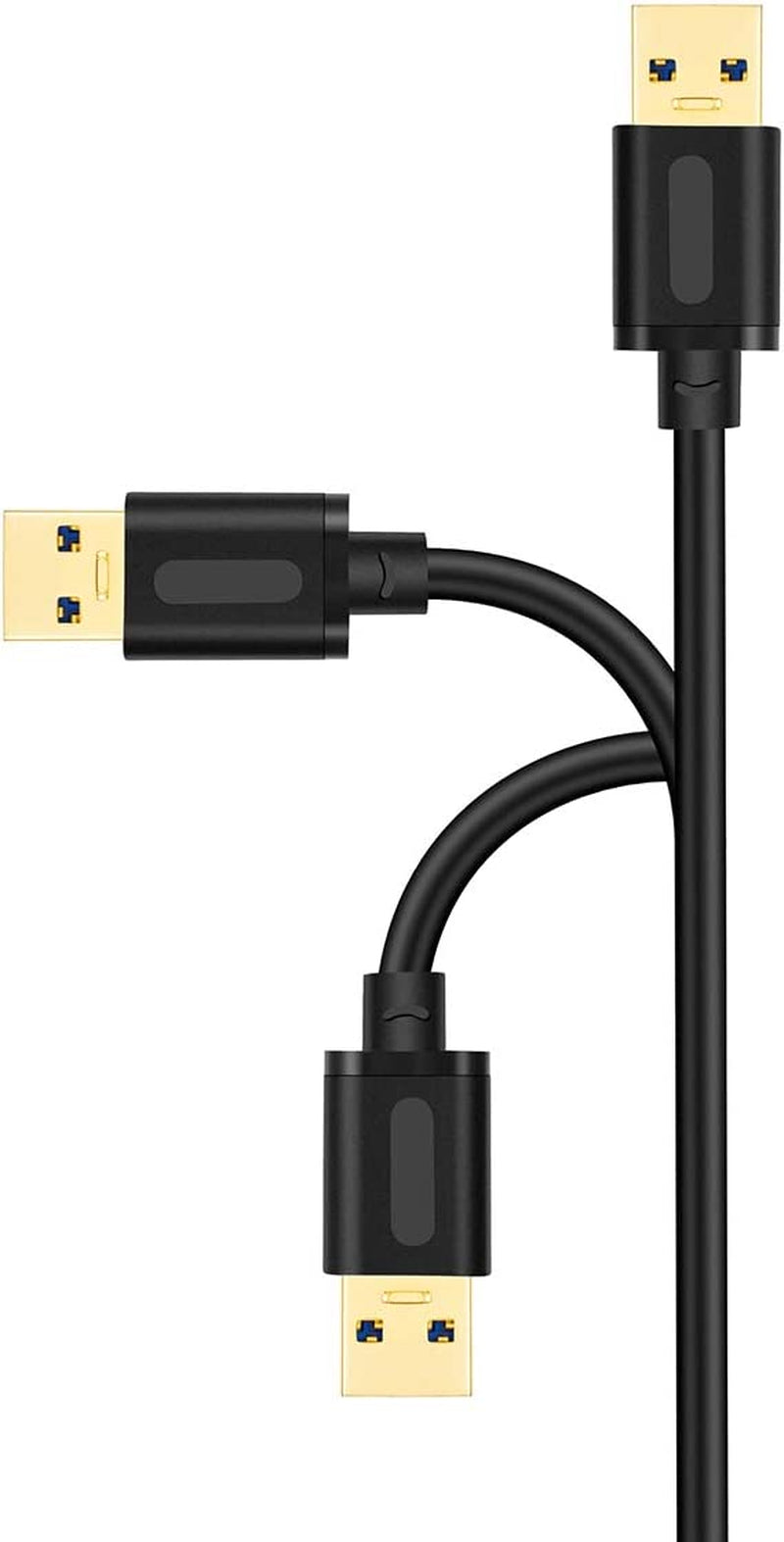 USB 3.0 Male to Male Cable, 6 Feet (1.8M) - Gold-Plated Connectors for Hard Drive Enclosures, DVD Players, and Laptop Coolers