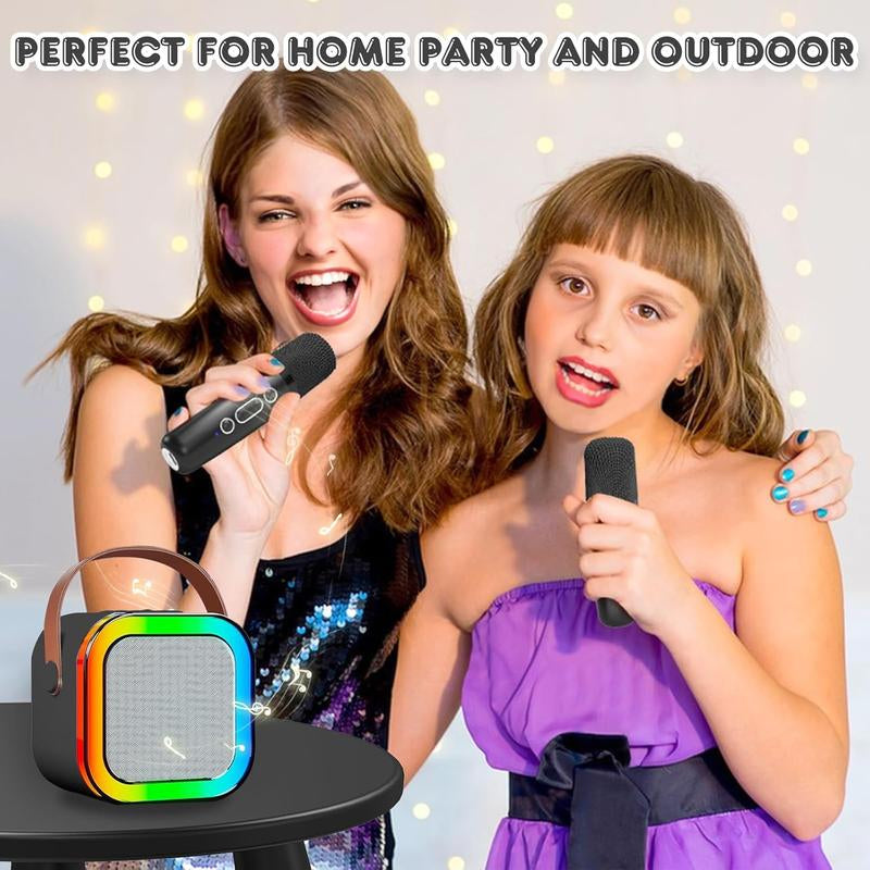 HITOZON Portable Wireless Karaoke Speaker System with Microphone - Premium Stereo Sound, RGB LED Lighting, and Voice Modification Capabilities for Home and Outdoor Entertainment - Perfect Gift for Celebrations and Birthdays