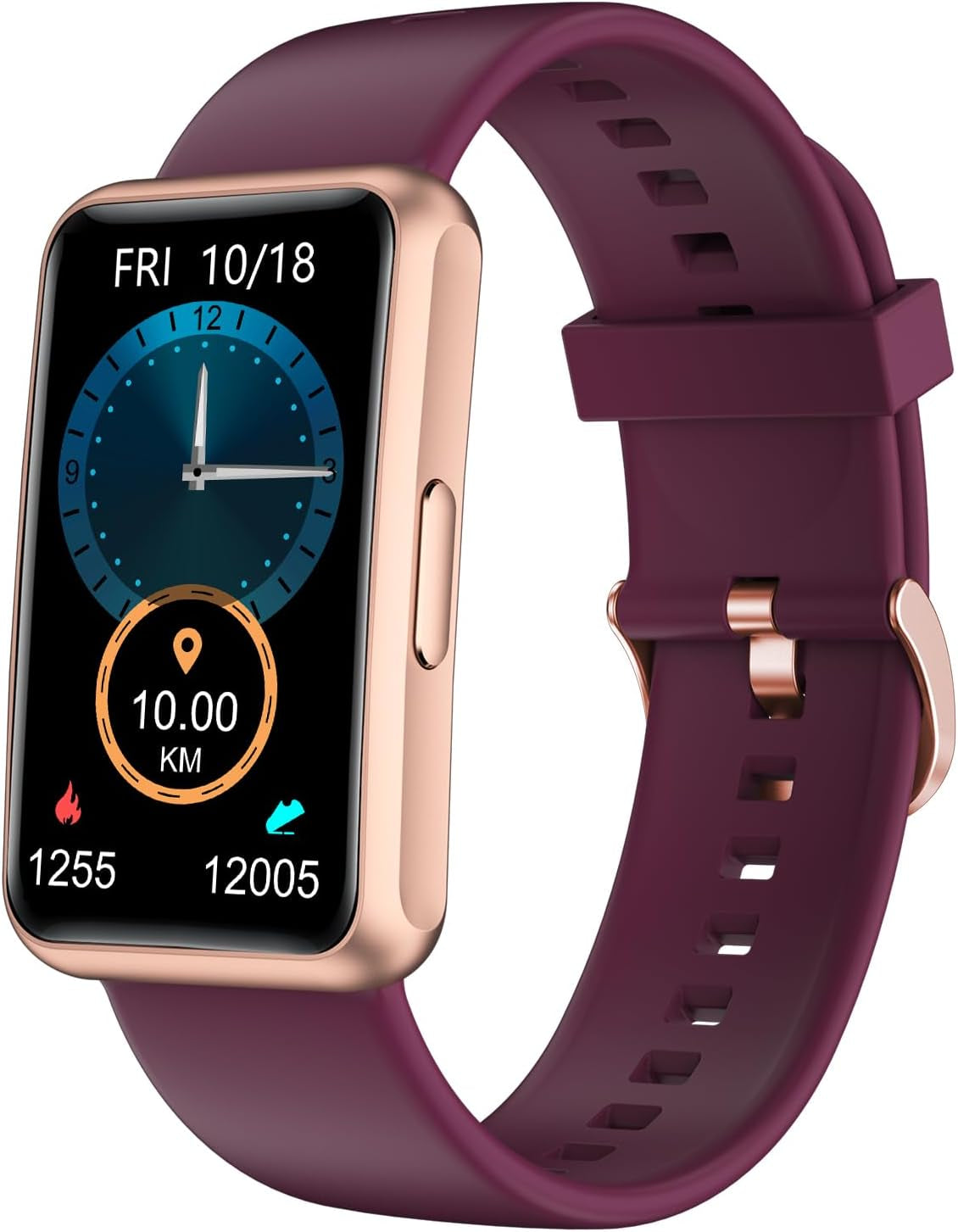 Fitness Tracker - Bluetooth-Free, App-Free, Phone-Free, IP68 Waterproof Fitness Watch for Men and Women, Full Touch Screen with Step and Calorie Counter, Sleep Tracker, and Alarm Clocks (Purple)