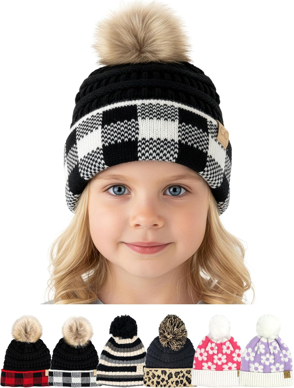 Toddler Pom Beanie - Warm and Cozy Knit Hat for Ages 1-4, Ideal Winter Snow Cap for Boys and Girls