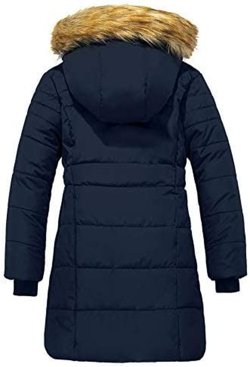 Girls' Waterproof Long Winter Parka and Puffer Jacket