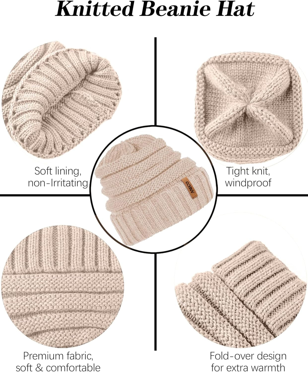 Winter Knit Scarf, Beanie Hat, and Gloves Set for Men and Women - Comfortable and Stretchable Cold Weather Accessories