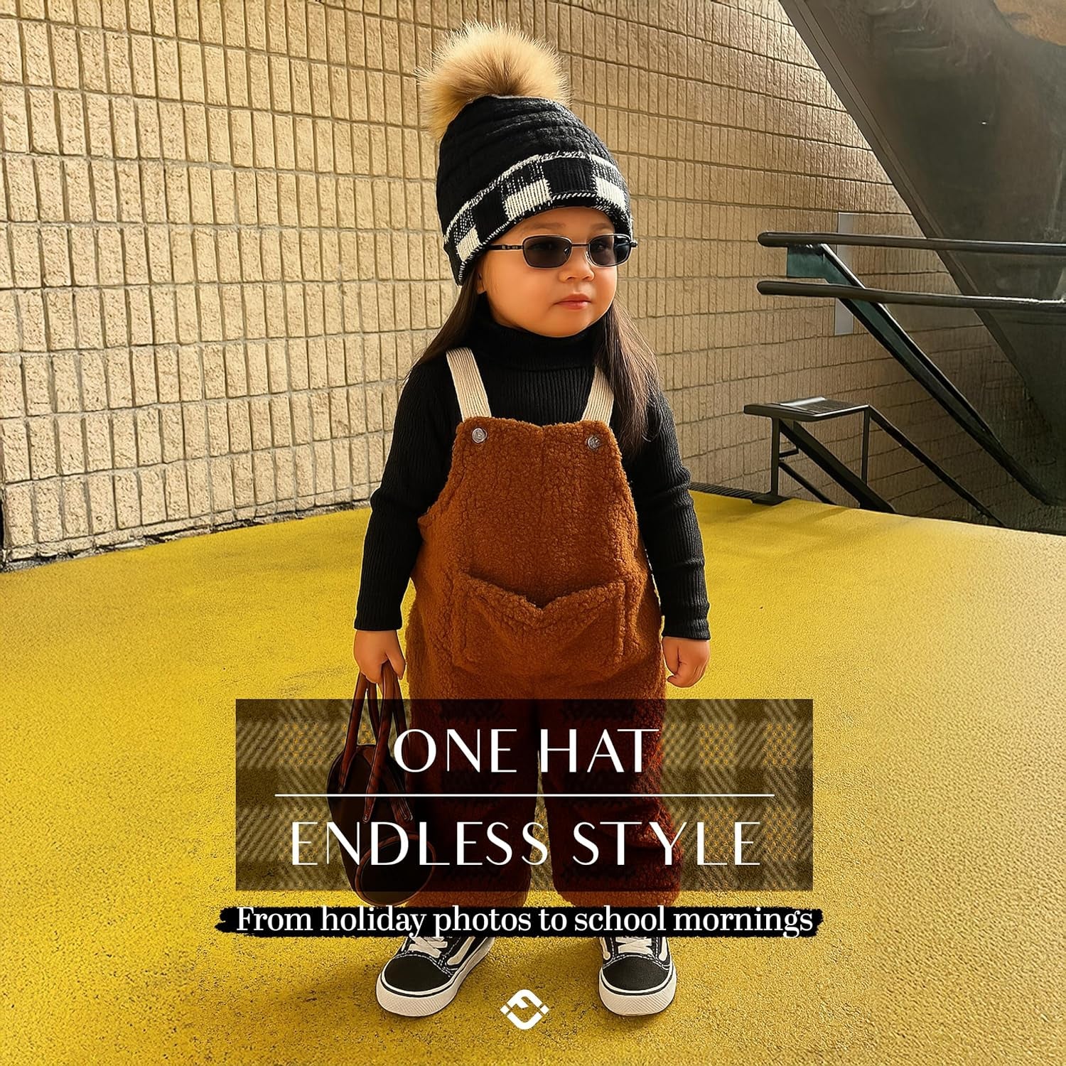 Toddler Pom Beanie - Warm and Cozy Knit Hat for Ages 1-4, Ideal Winter Snow Cap for Boys and Girls