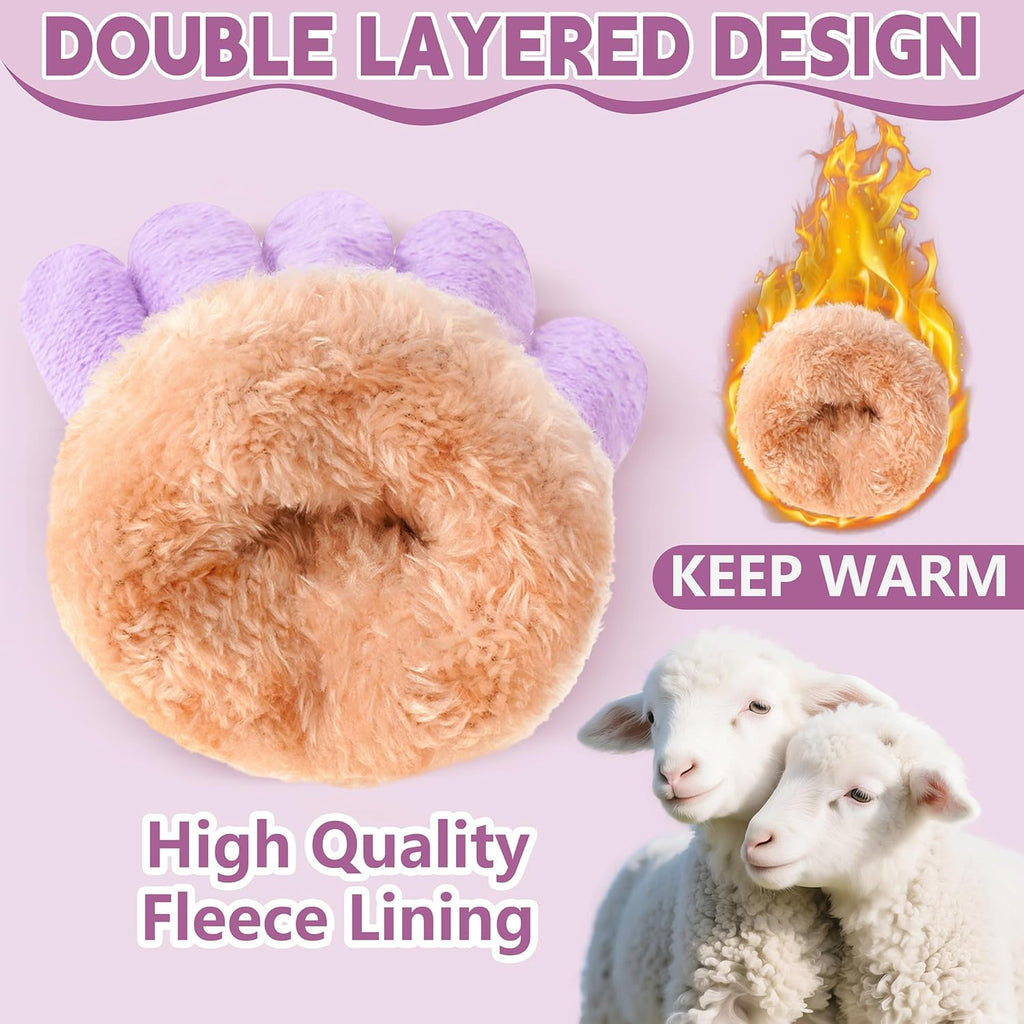 Children's Winter Beanie, Scarf, and Gloves Set - Cozy Knit Thermal Accessories for Ages 2-14