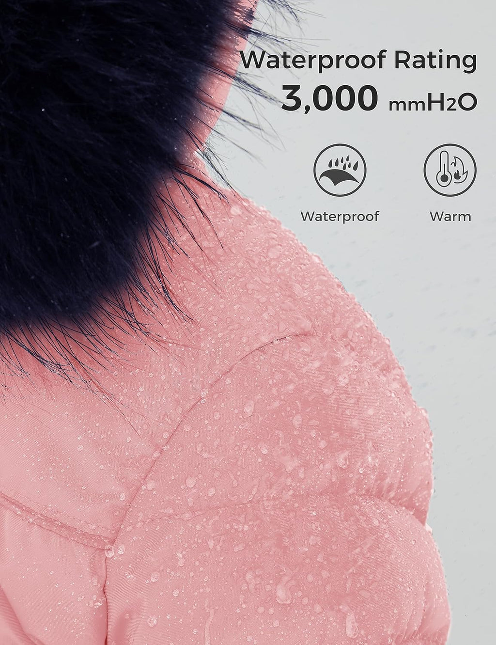 Girls' Winter Hooded Puffer Jacket with Luxurious Fleece Lining