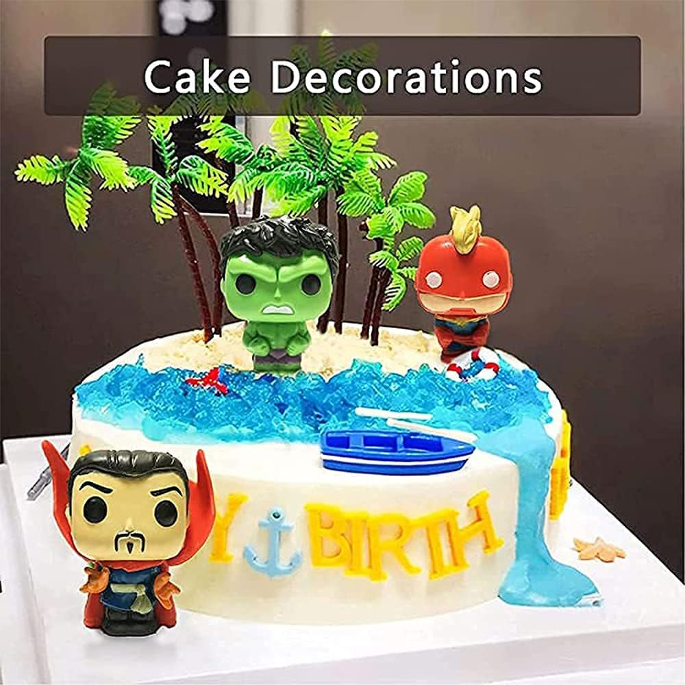 24 Mini Superhero Cake Decorations, 1.4-Inch Superhero Figurines for Party Decoration and Cake Toppers, Holiday Gifts and Collectibles for Kids Titan Hero Toys