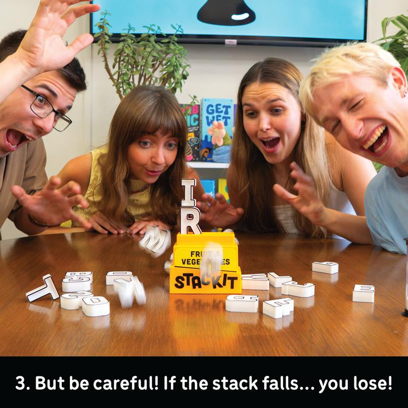 Lucky Egg Stack It – Interactive Stacking Game for Family Gatherings and Social Events | Includes 160 Categories, 20 Letters, Timer & Base | Suitable for Ages 8+ | Designed for 2-8 Players