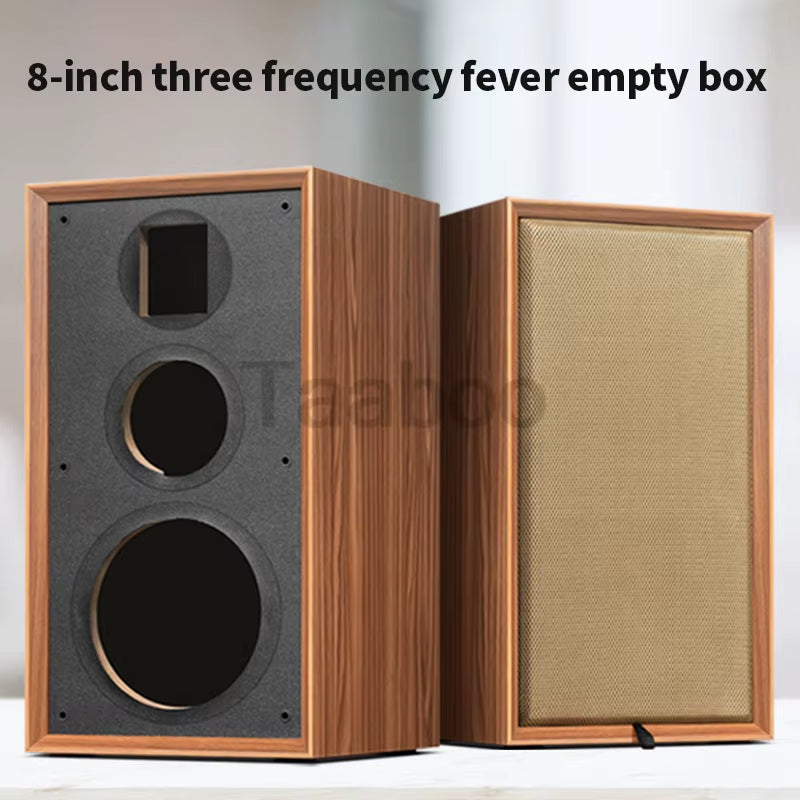 8-Inch Three-Way Labyrinth Speaker Enclosure for DIY Hi-Fi Audio Bookshelf Applications - Artisan Crafted Wooden Passive Speaker Box