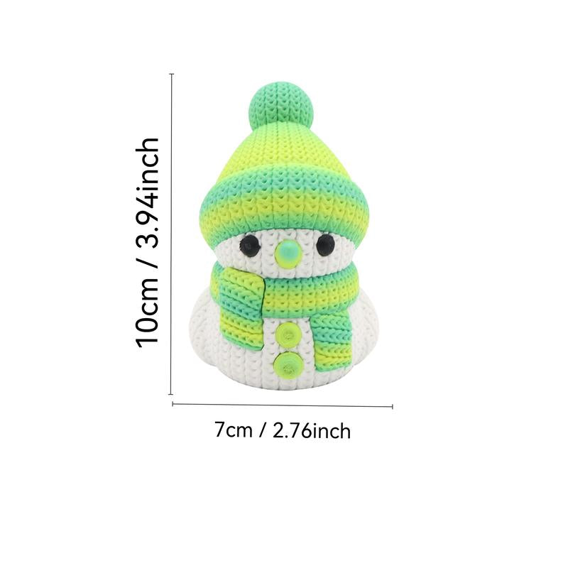 3D Printed Snowman Collectible Figurine Set - Sophisticated Desktop Decoration Available in Sets of 1 or 6