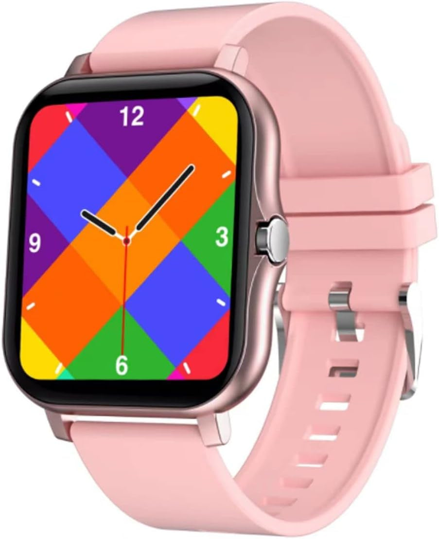 Professional Smart Fitness Tracker Watch for Android/iOS - IP68 Waterproof, Heart Rate and Blood Oxygen Monitoring, Sleep Tracking, 8 Sports Modes, Breath Training, Weather Updates - 1.69-Inch Display for Men and Women (Rose Gold)