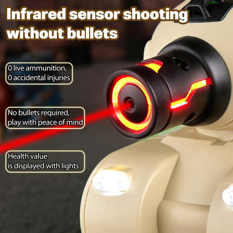 Dual Pack Remote Control Battle Tanks with Laser Tag and Infrared Technology | Hobby RC Vehicles Featuring Ejecting Functions | Perfect Gift for Children Aged 6-10 for Christmas and Birthdays