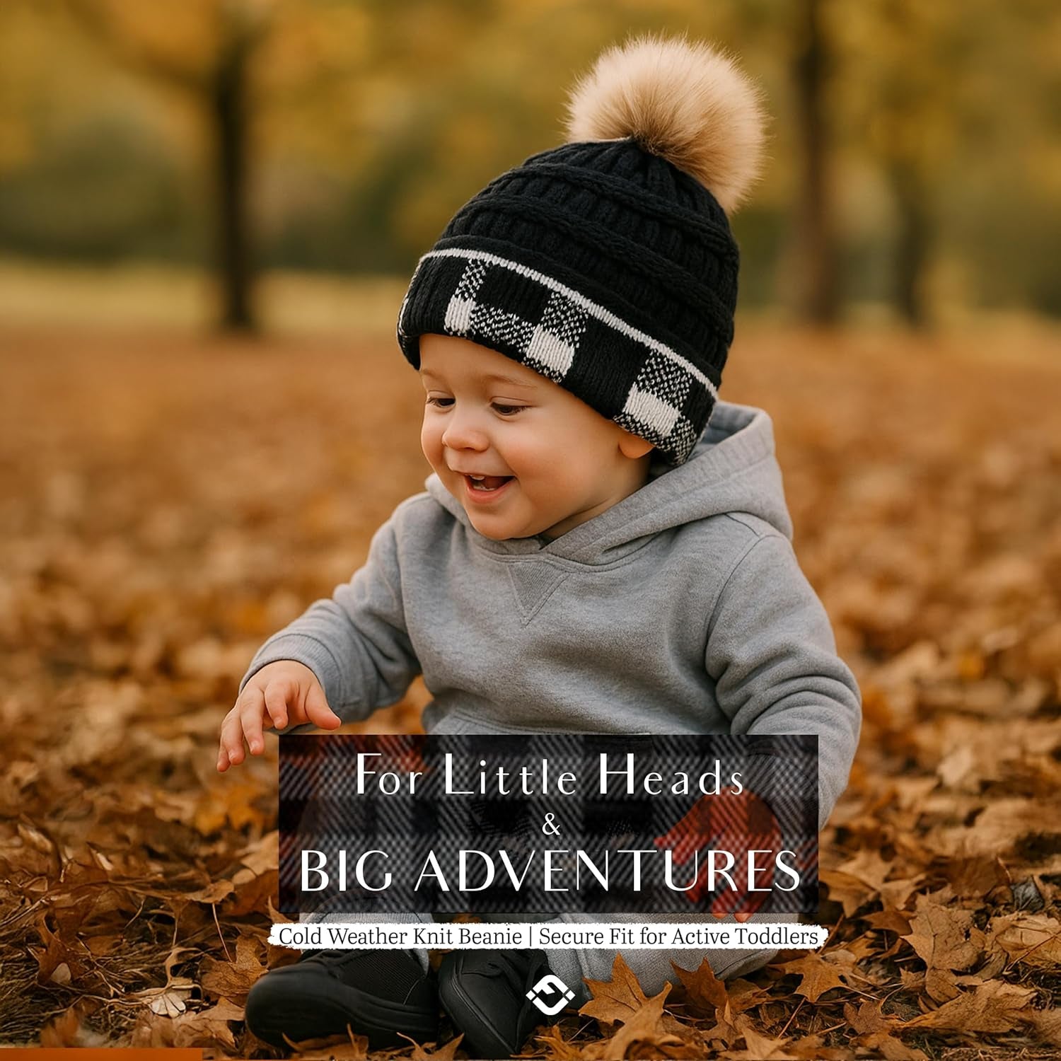 Toddler Pom Beanie - Warm and Cozy Knit Hat for Ages 1-4, Ideal Winter Snow Cap for Boys and Girls