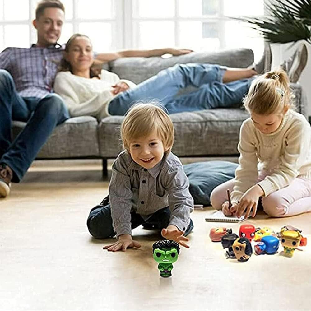 24 Mini Superhero Cake Decorations, 1.4-Inch Superhero Figurines for Party Decoration and Cake Toppers, Holiday Gifts and Collectibles for Kids Titan Hero Toys