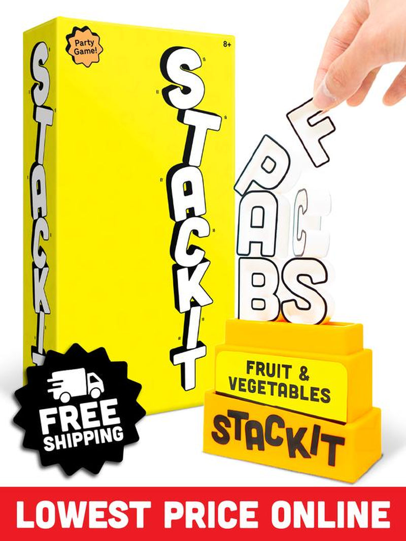 Lucky Egg Stack It – Interactive Stacking Game for Family Gatherings and Social Events | Includes 160 Categories, 20 Letters, Timer & Base | Suitable for Ages 8+ | Designed for 2-8 Players