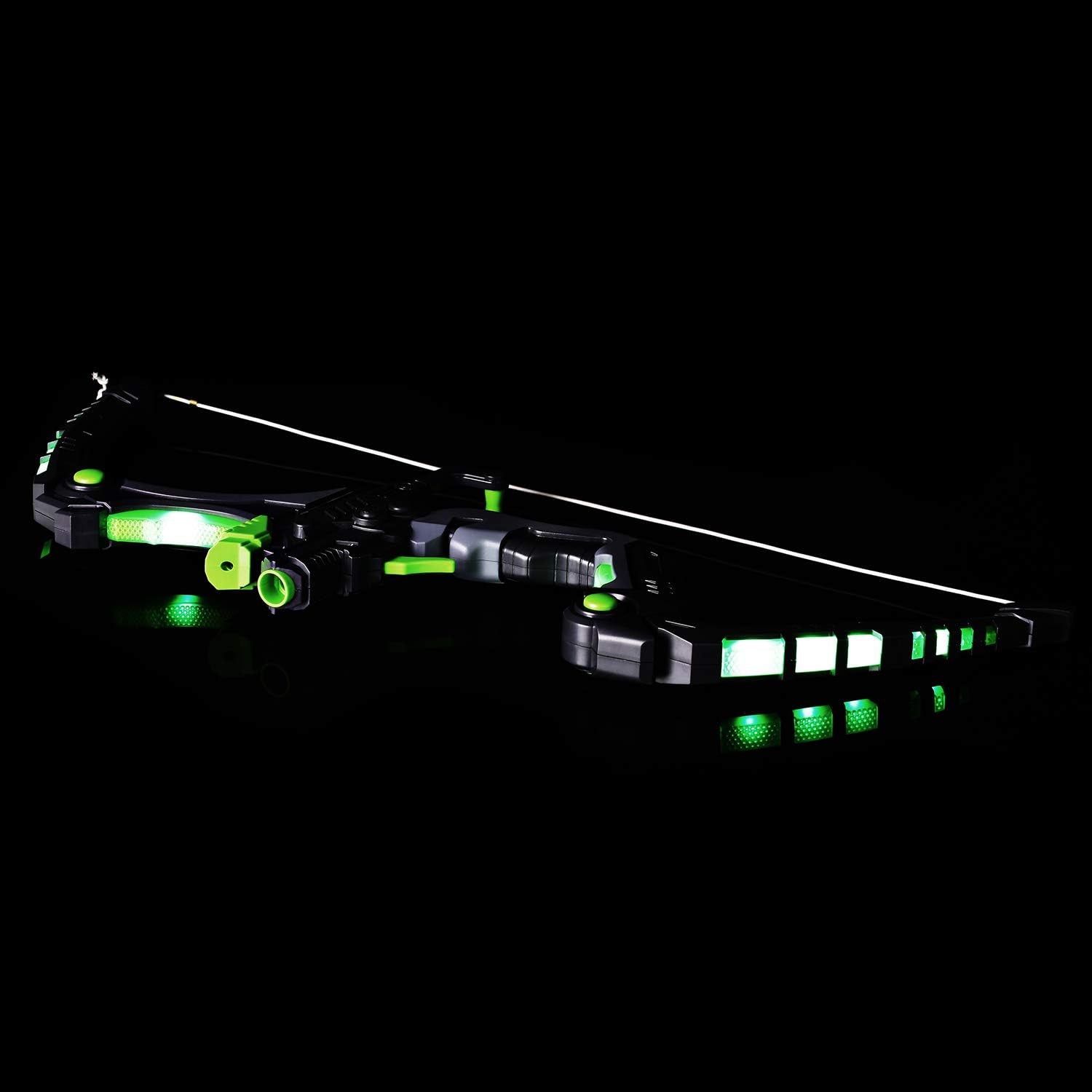 Kids Bow and Arrows, Light up Archery Set for Kids Outdoor Hunting Game with 5 Durable Suction Cup Arrows, Luminous Bow and Sighting Device, Green