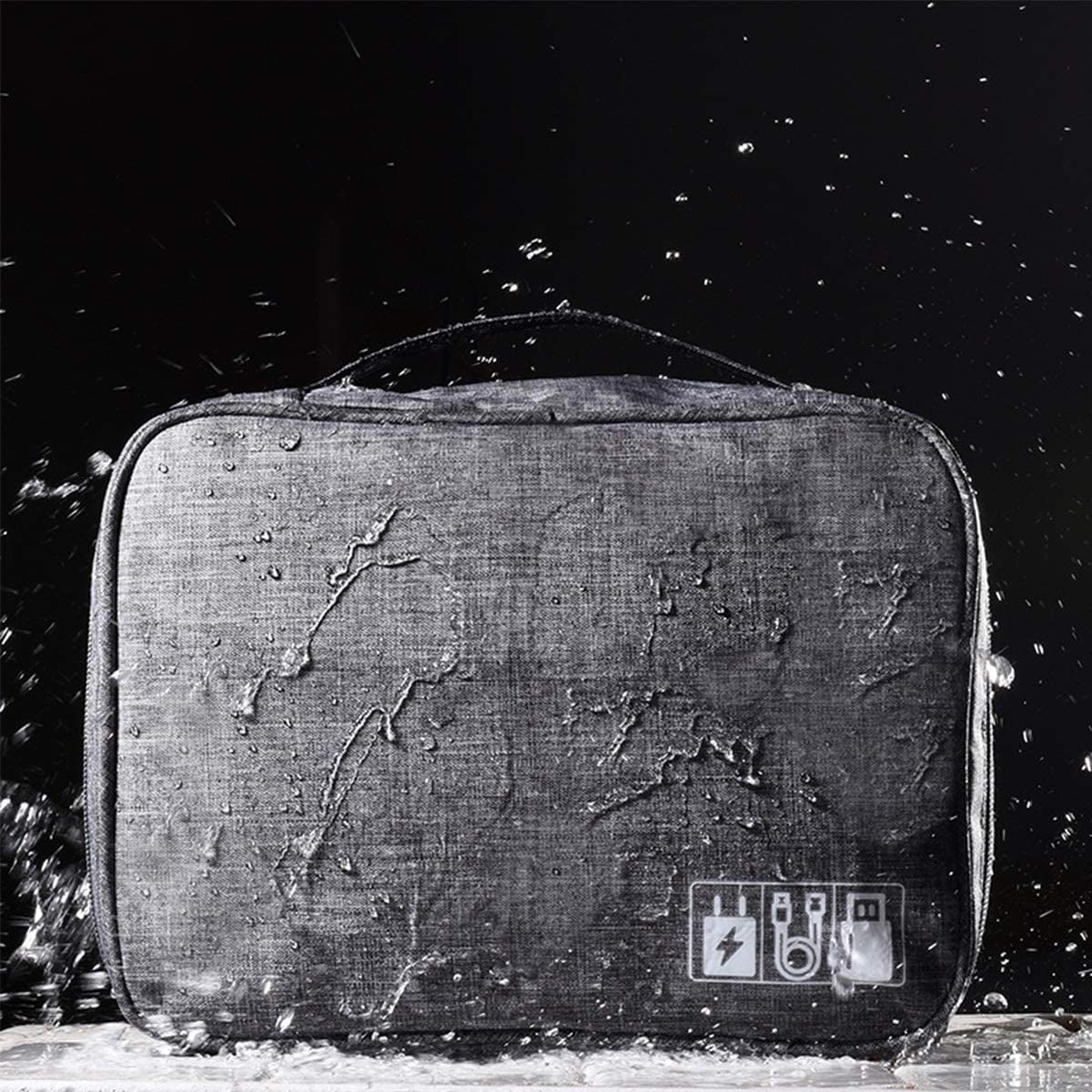 Travel Electronics Organizer - Three-Tier Accessory Case for iPad Mini, Kindle, Hard Drives, Cables, and Chargers