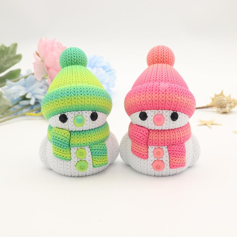 3D Printed Snowman Collectible Figurine Set - Sophisticated Desktop Decoration Available in Sets of 1 or 6