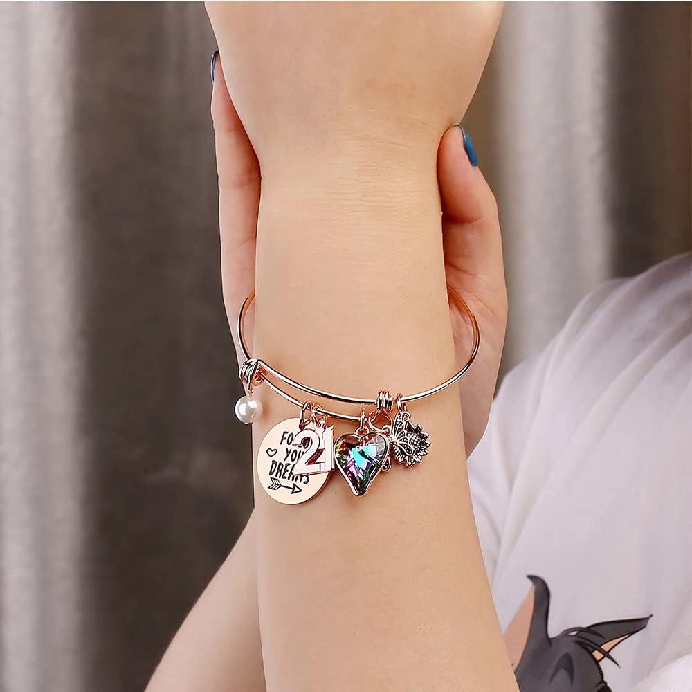 Elegant Charm Bracelets for Women and Girls - Perfect Birthday Gifts for All Ages, Ideal for Daughters, Sisters, Friends, Teens, Moms, and Grandmothers