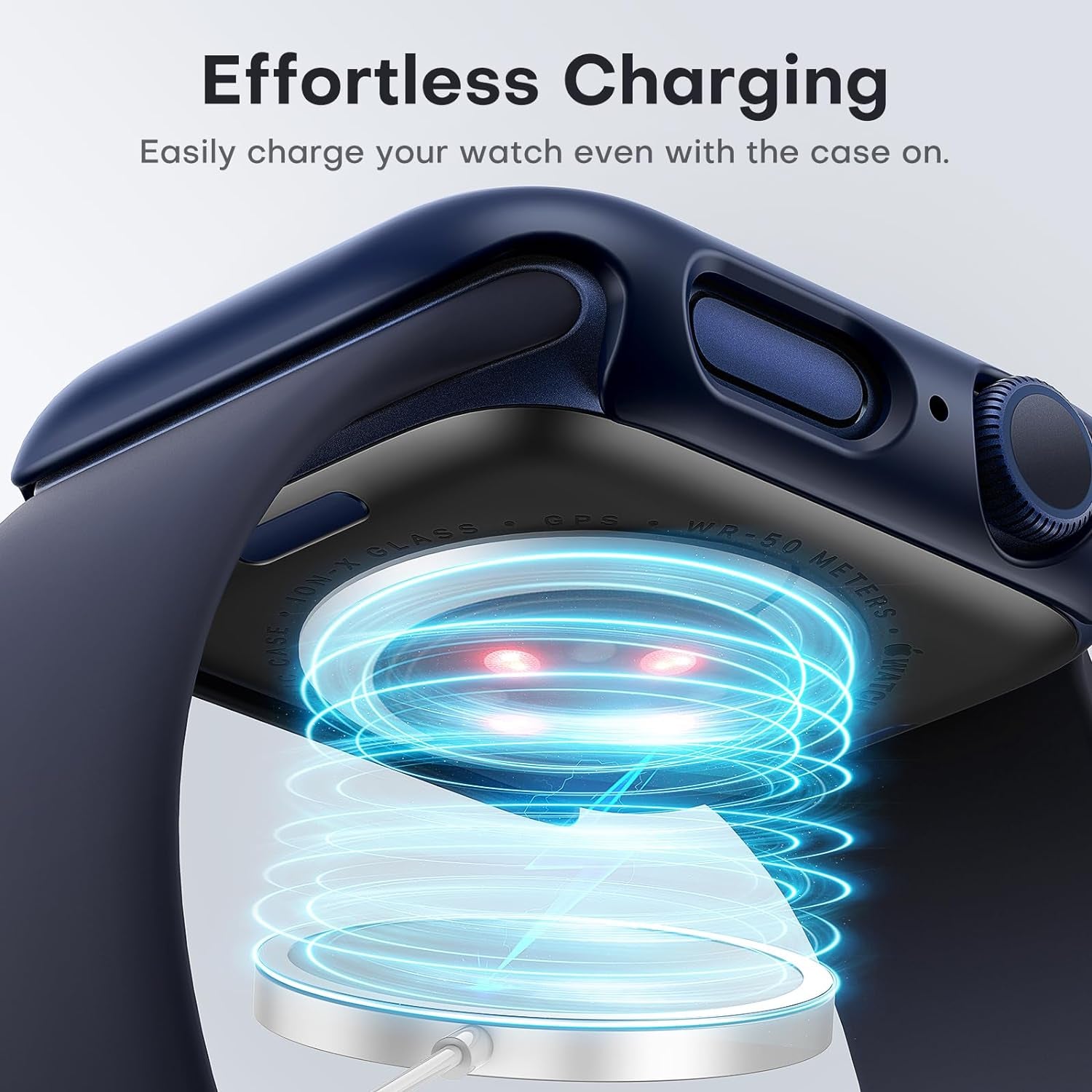 Dual Pack Hard Case with PC Tempered Glass Screen Protector for Apple Watch SE/SE2/SE3/Series 6/5/4 (40mm) - Scratch-Resistant Slim Protective Cover in Blue