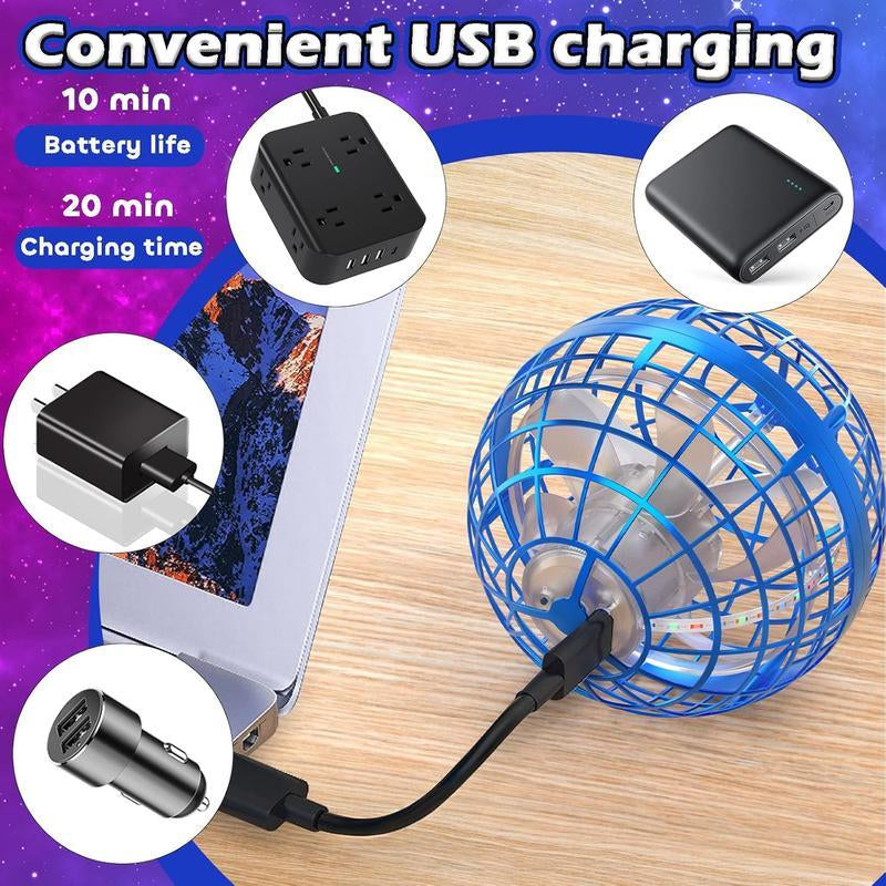 2025 Premium Aurora Effect LED Spinning Ball - Safe and Durable Design for Skill Development and Interactive Play, Compact and Portable for Indoor and Outdoor Use