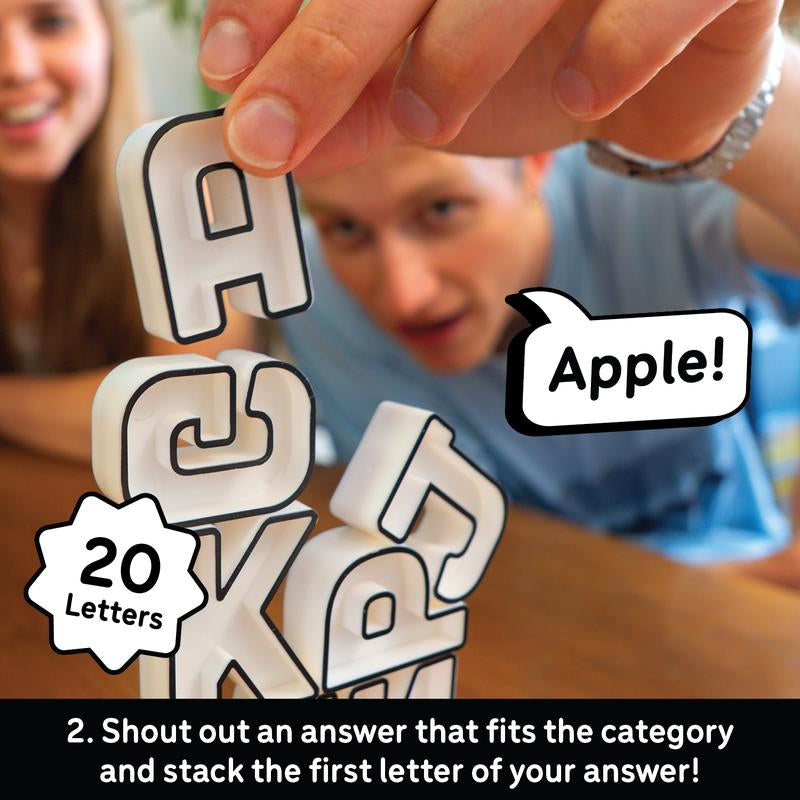 Lucky Egg Stack It – Interactive Stacking Game for Family Gatherings and Social Events | Includes 160 Categories, 20 Letters, Timer & Base | Suitable for Ages 8+ | Designed for 2-8 Players