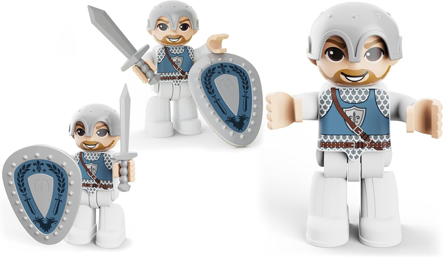 Pythagoras Magnetics Magnetic Figures Set with Knights and Vikings, Interactive Early Learning STEM Toys for Boys and Girls, Action Figures for Building Blocks and Tiles, Fun 12 Pc. Add-On Kit