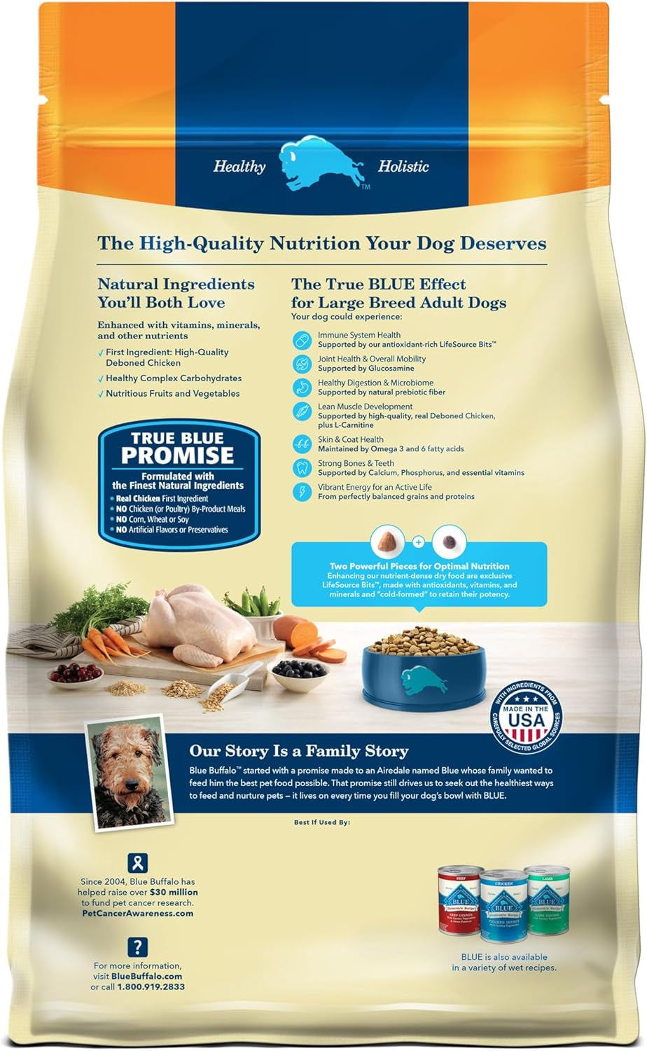 Life Protection Formula Large Breed Adult Dry Dog Food - Chicken & Brown Rice, 30 lb Bag - Supports Joint Health and Promotes Lean Muscle with Natural Ingredients