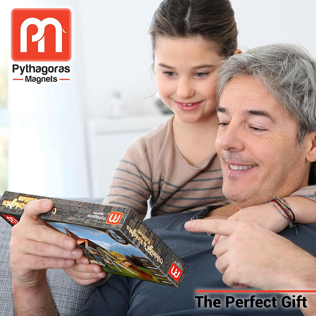 Pythagoras Magnetics Magnetic Figures Set with Knights and Vikings, Interactive Early Learning STEM Toys for Boys and Girls, Action Figures for Building Blocks and Tiles, Fun 12 Pc. Add-On Kit