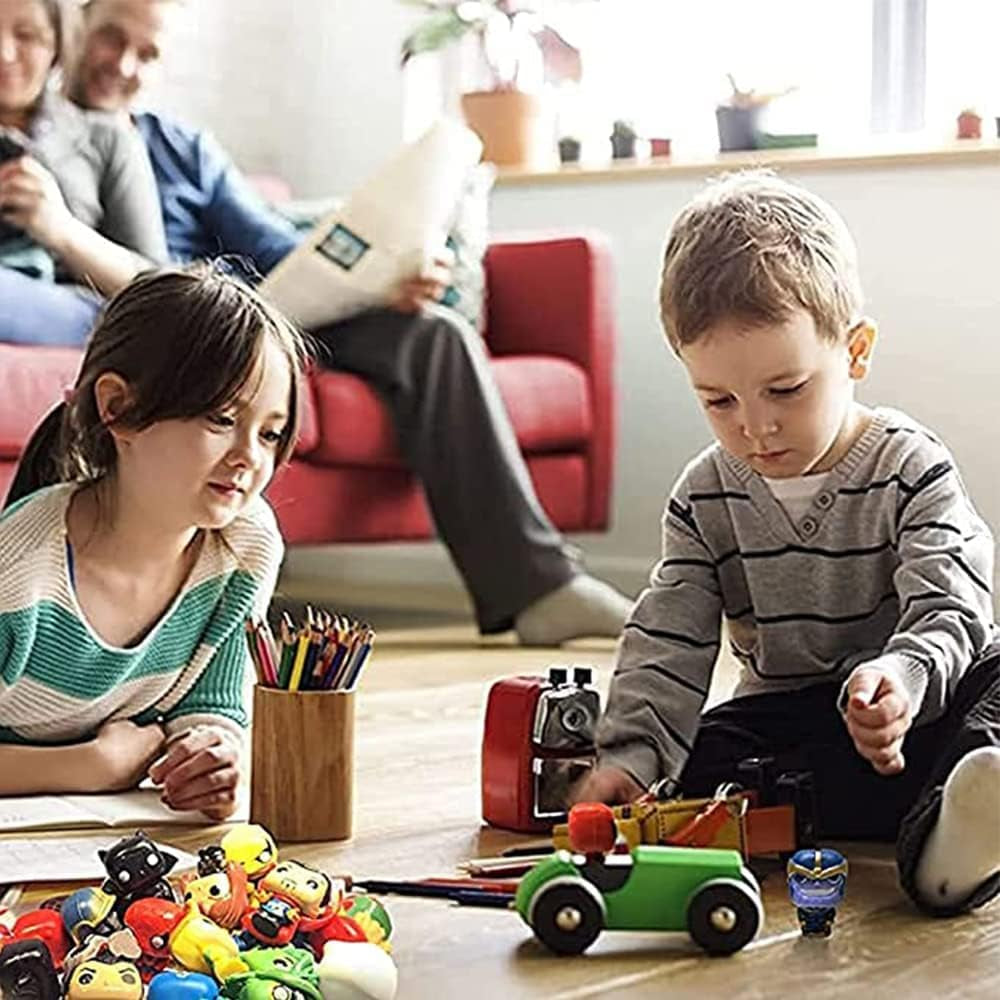 24 Mini Superhero Cake Decorations, 1.4-Inch Superhero Figurines for Party Decoration and Cake Toppers, Holiday Gifts and Collectibles for Kids Titan Hero Toys