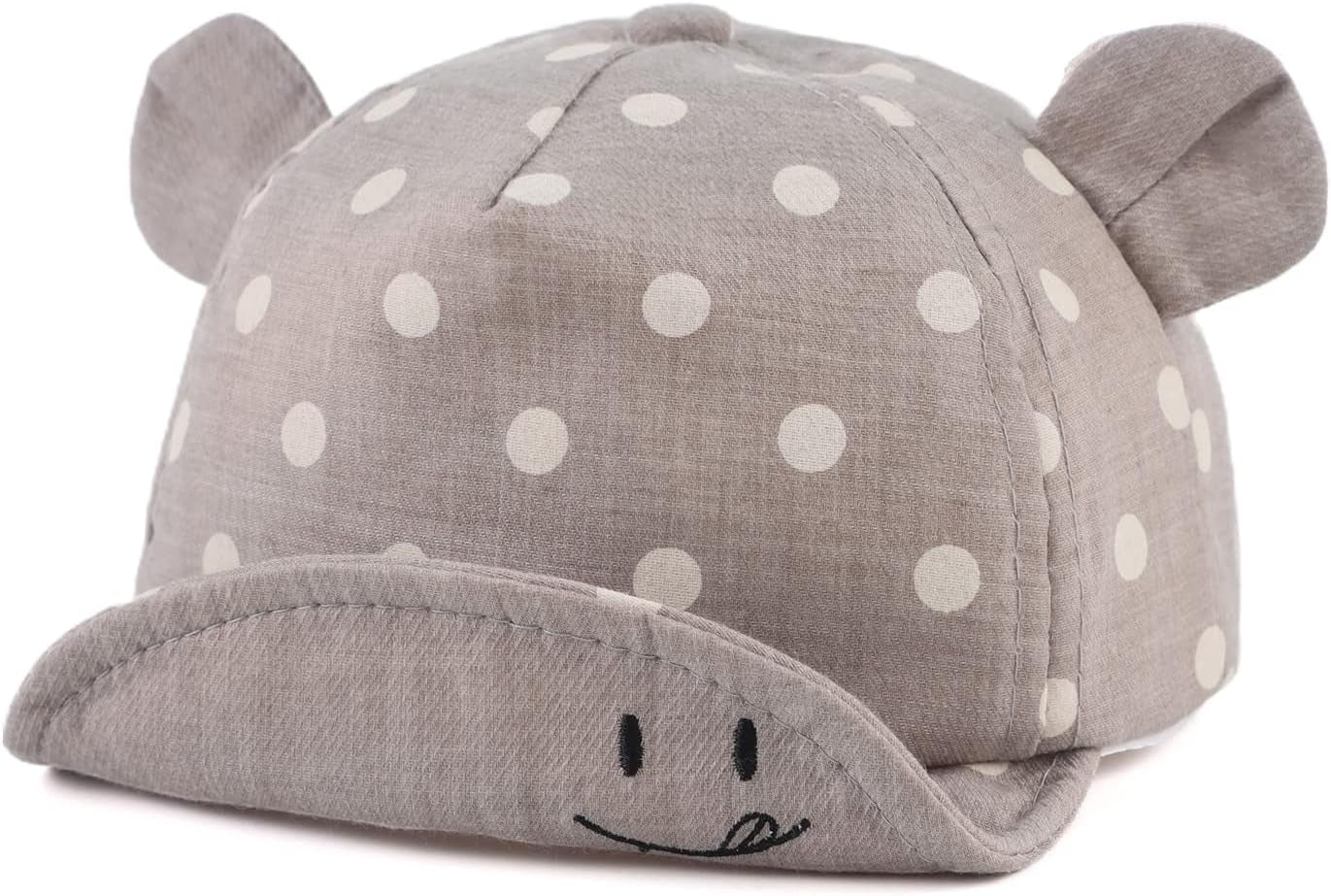 Infant Sun Hat with Bear Design - Stylish Cartoon Cap for Spring and Summer