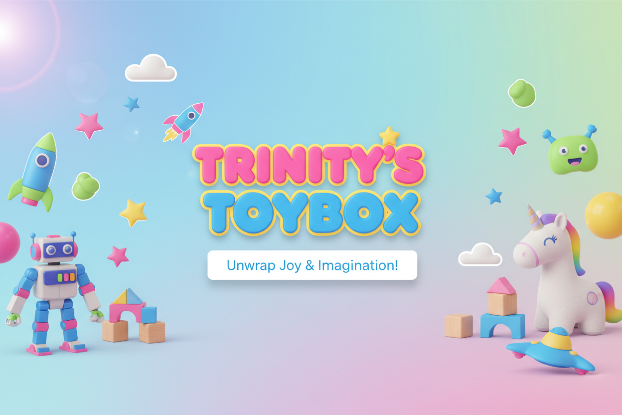 Modern hero banner for Trinity's Toybox
